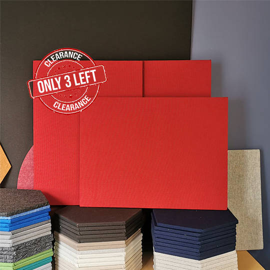 Pinboard | Wrapped Edges | 450 x 600mm | OLD Fabric Red